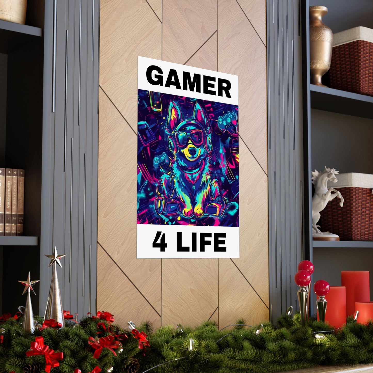 Gamer 4 Life Pup Graphic Matte Vertical Posters