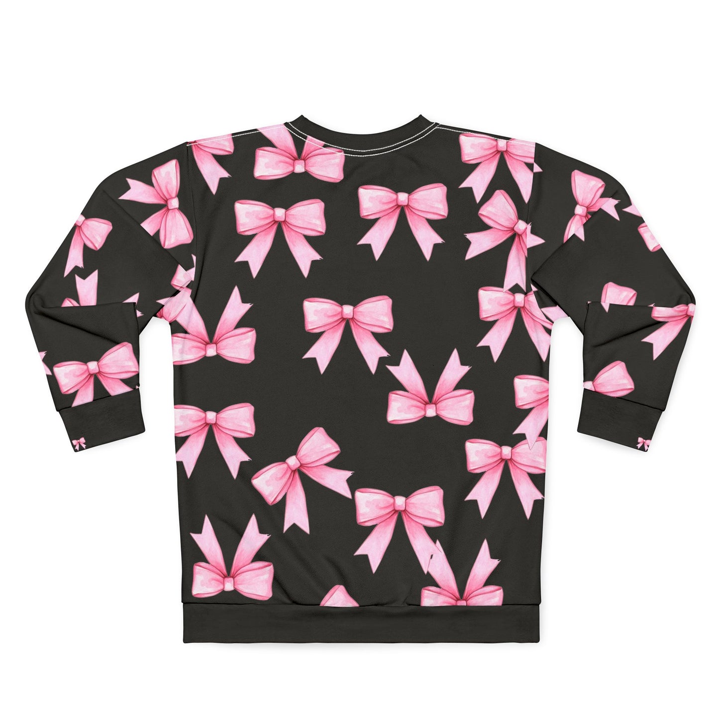 Large Pink Bow Allover HD Graphic Sweatshirt