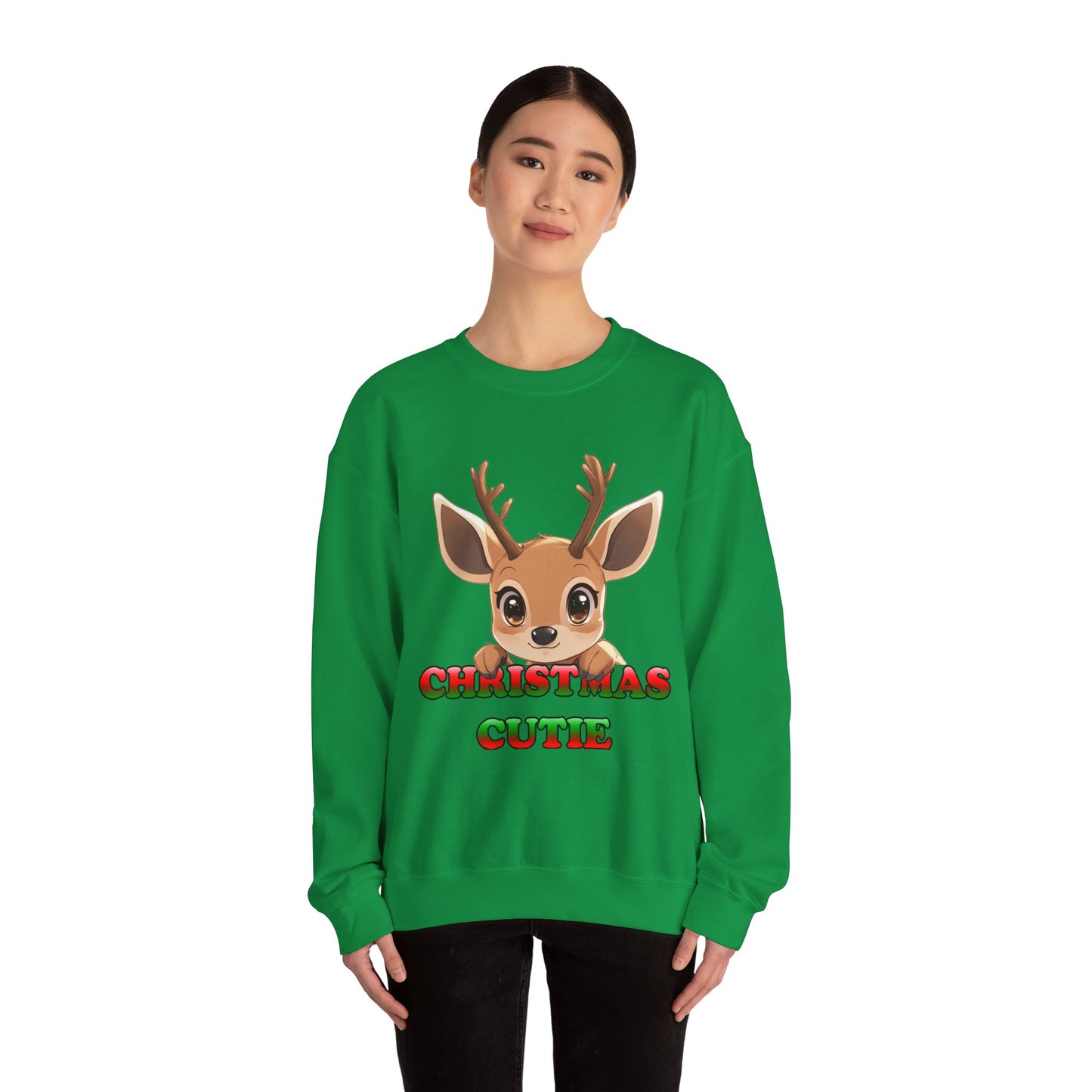 Christmas Cutie Deer Crewneck Sweatshirt