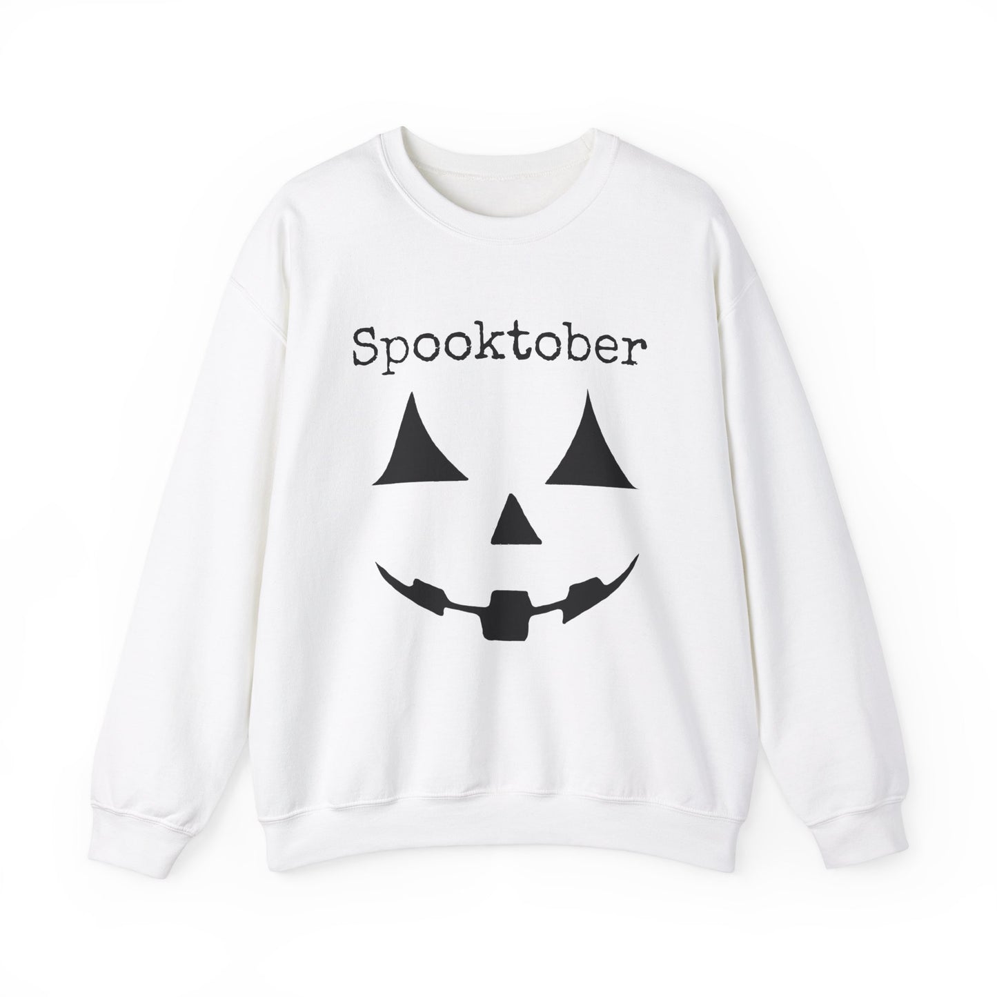 Spooktober Pumpkin Face Unisex Crewneck Sweatshirt