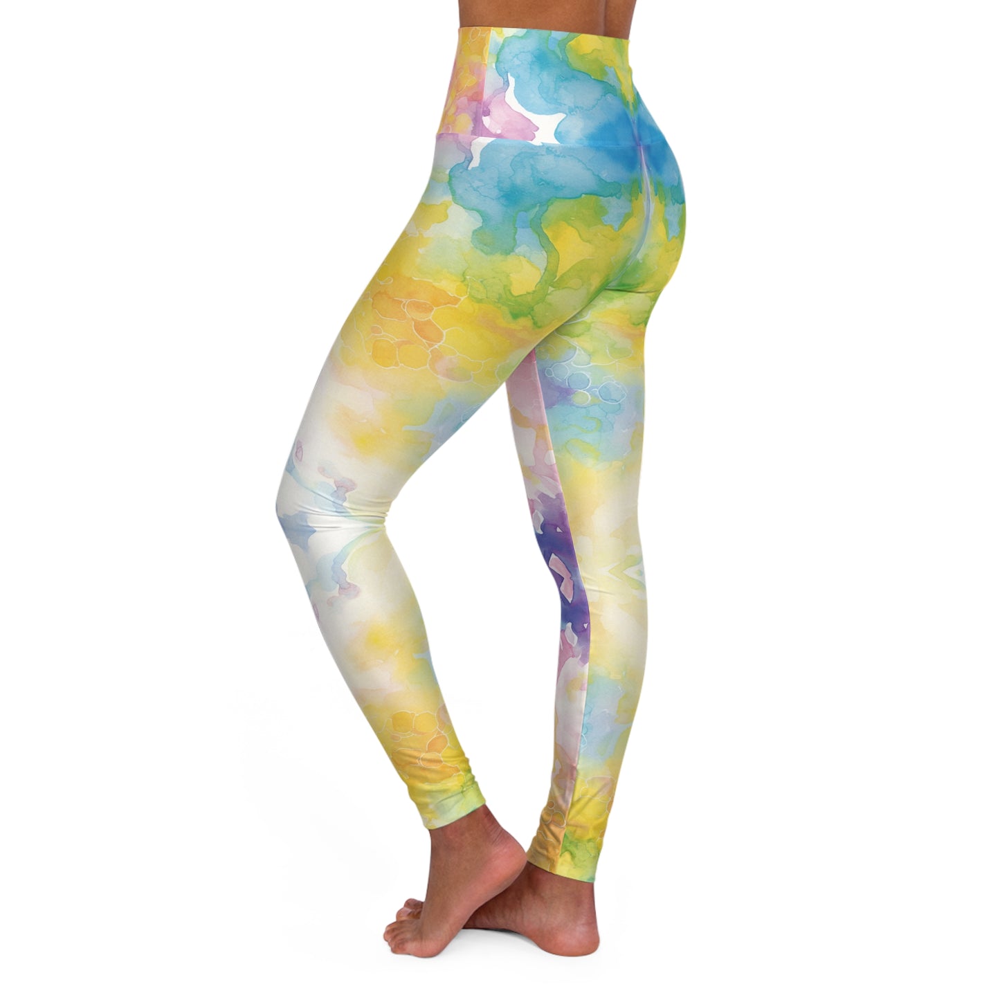 Bright Print High Waist Yoga Leggings