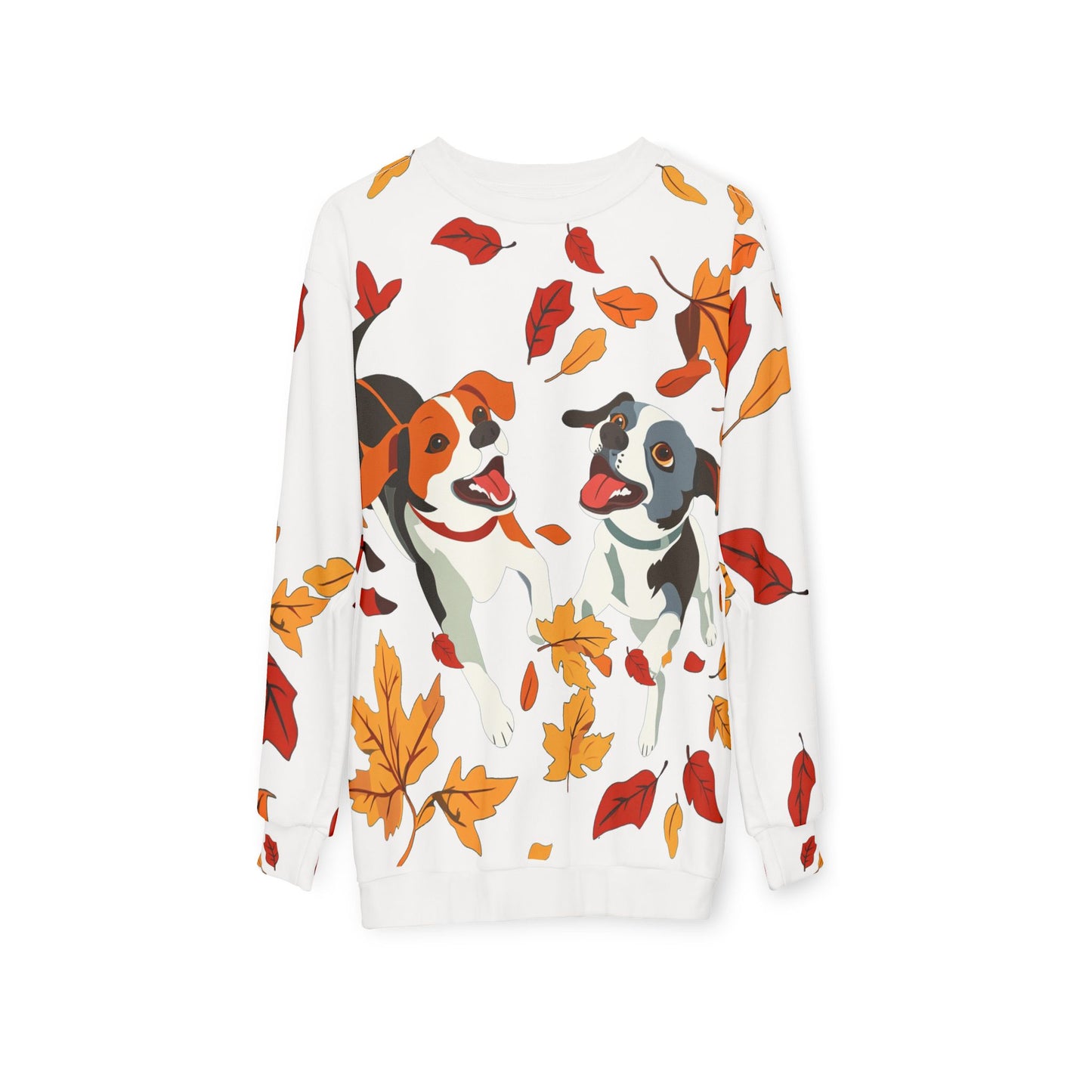 Fall Puppy Playing HD Graphic Sweatshirt