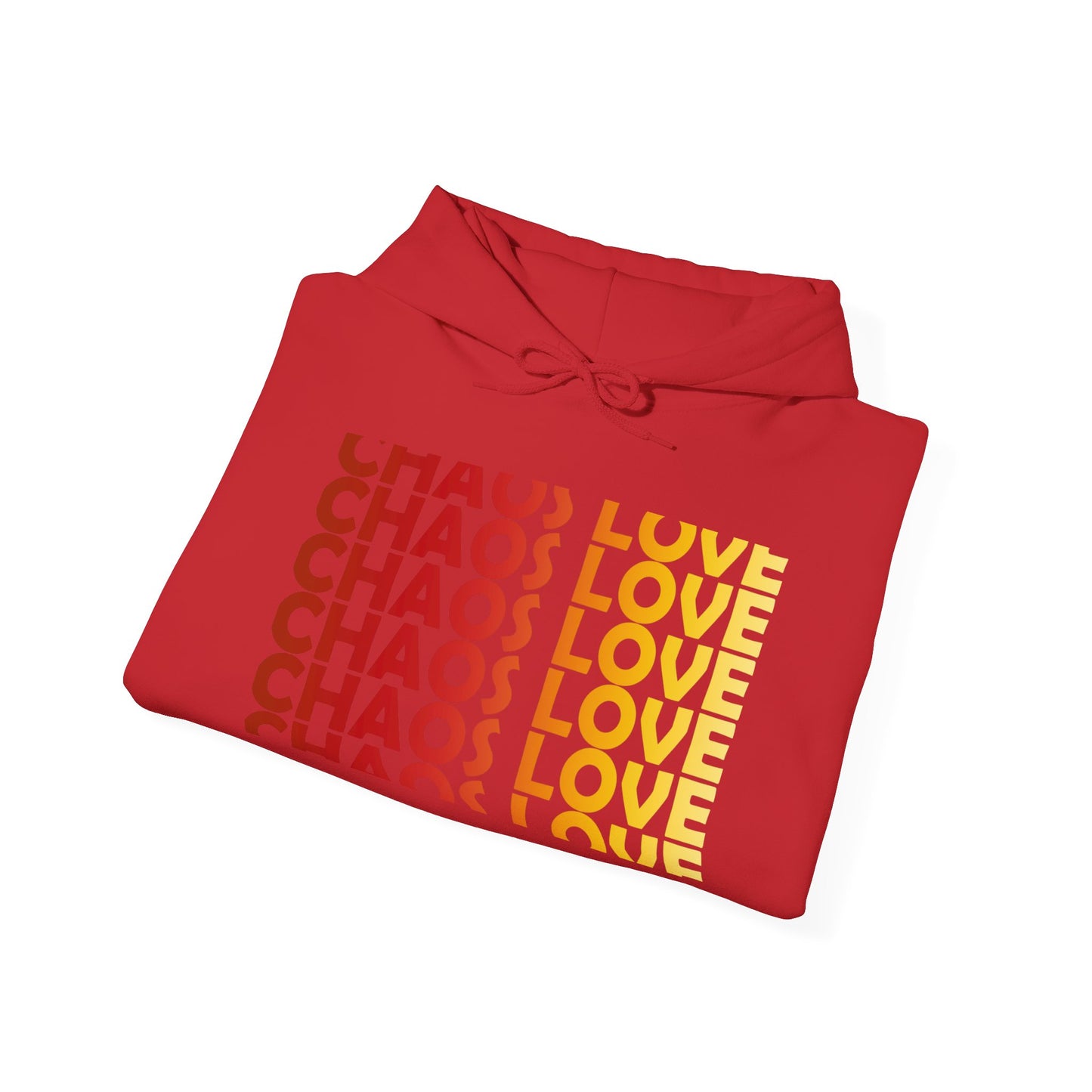 Chaos Love by Hime Red Fade - Unisex Hooded Sweatshirt