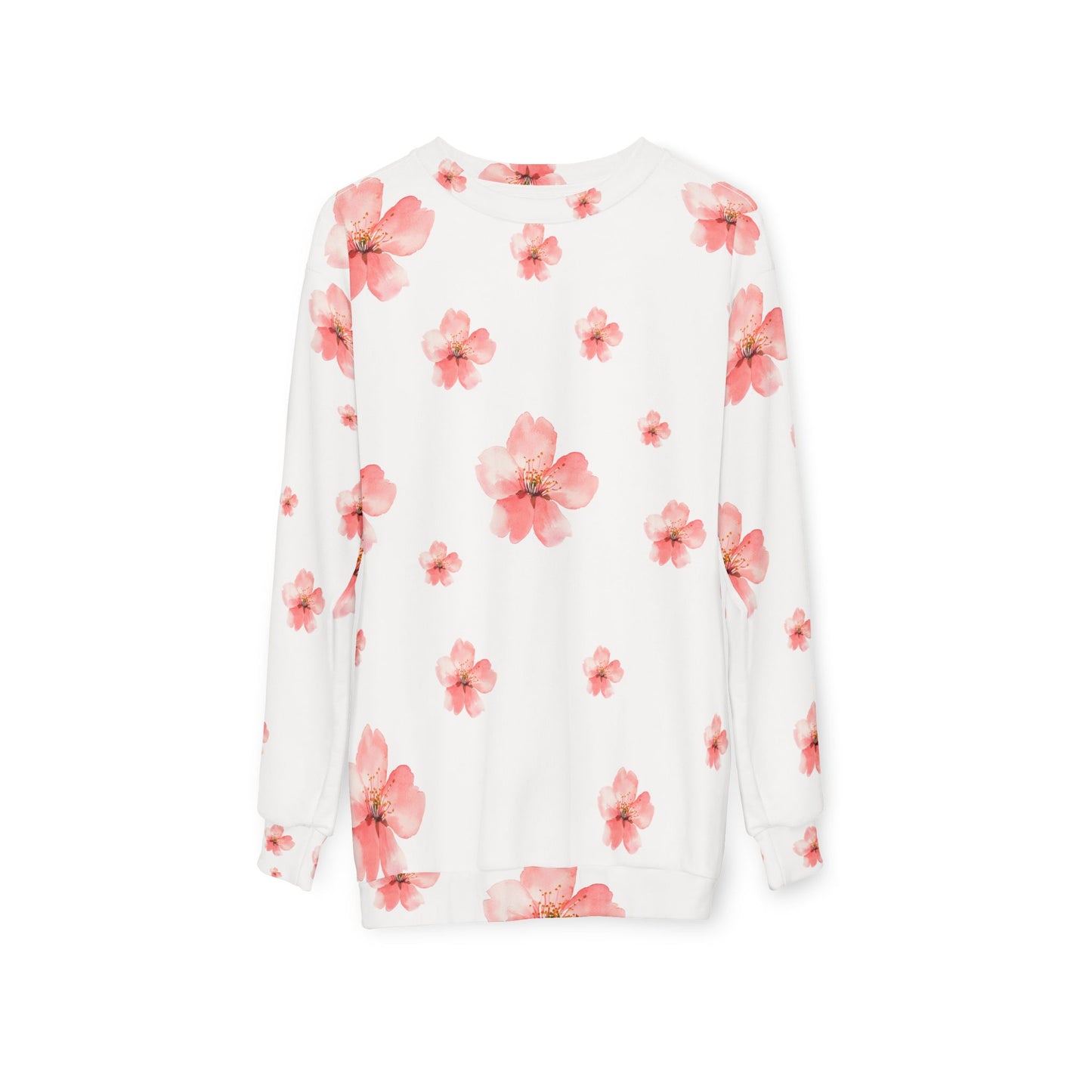 Large Sakura Flower Allover HD Graphic Sweatshirt