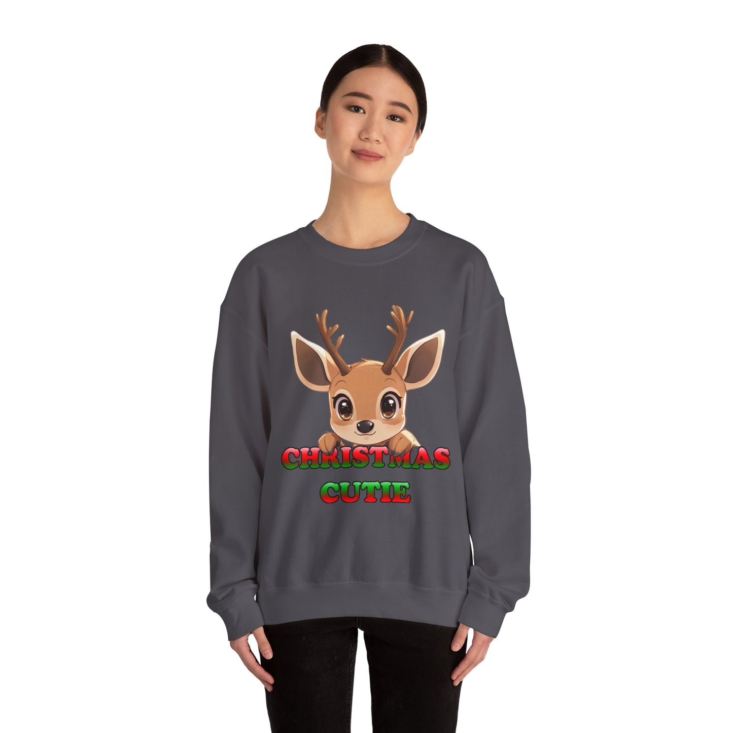 Christmas Cutie Deer Crewneck Sweatshirt