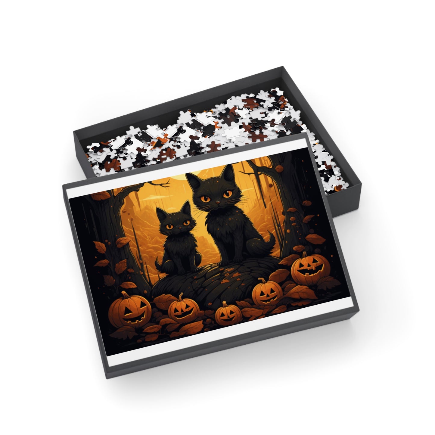 Halloween Pumpkins and Kitties Puzzle (500, 1000- Pieces)