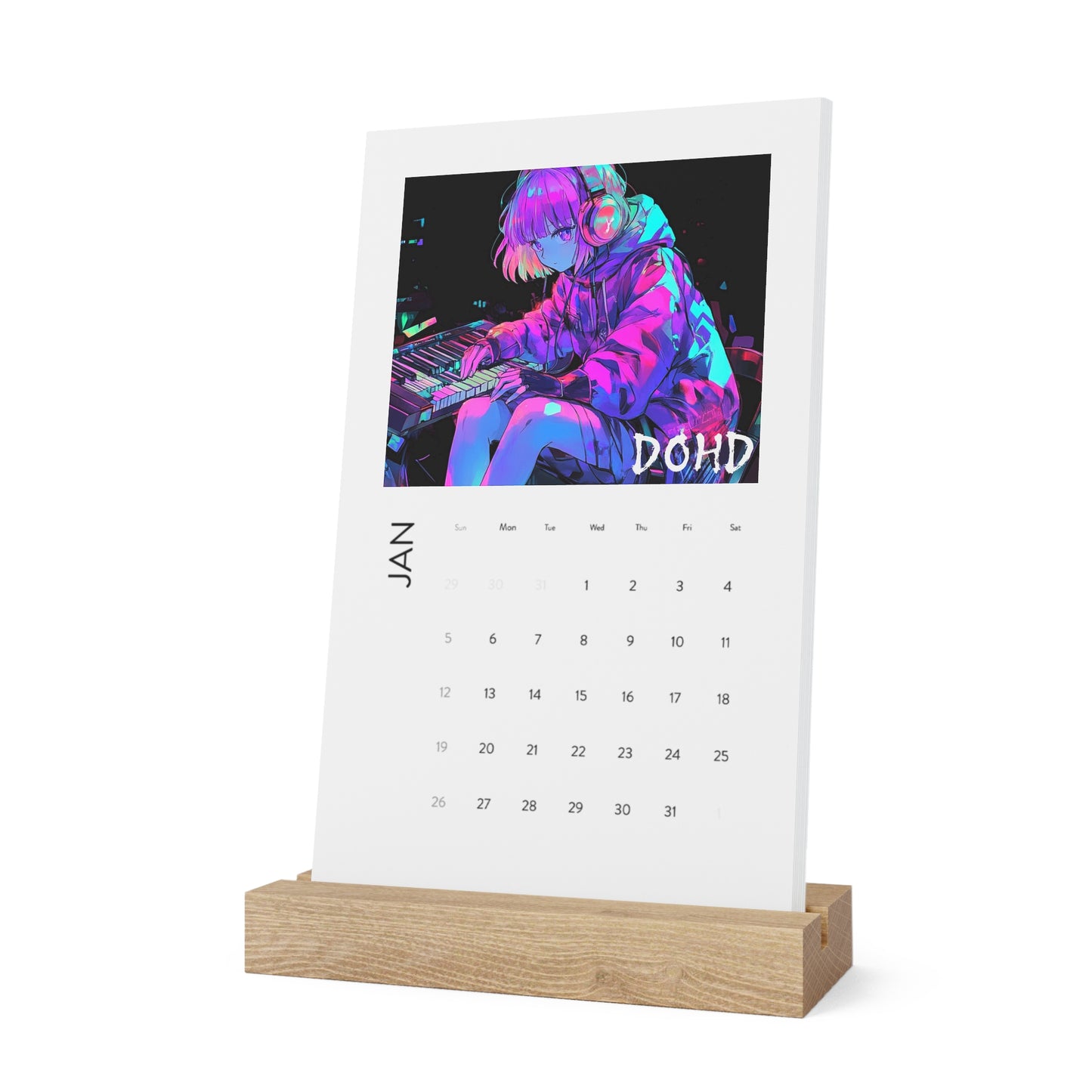 F-Type DOHD Vertical Desk Calendar (2025)