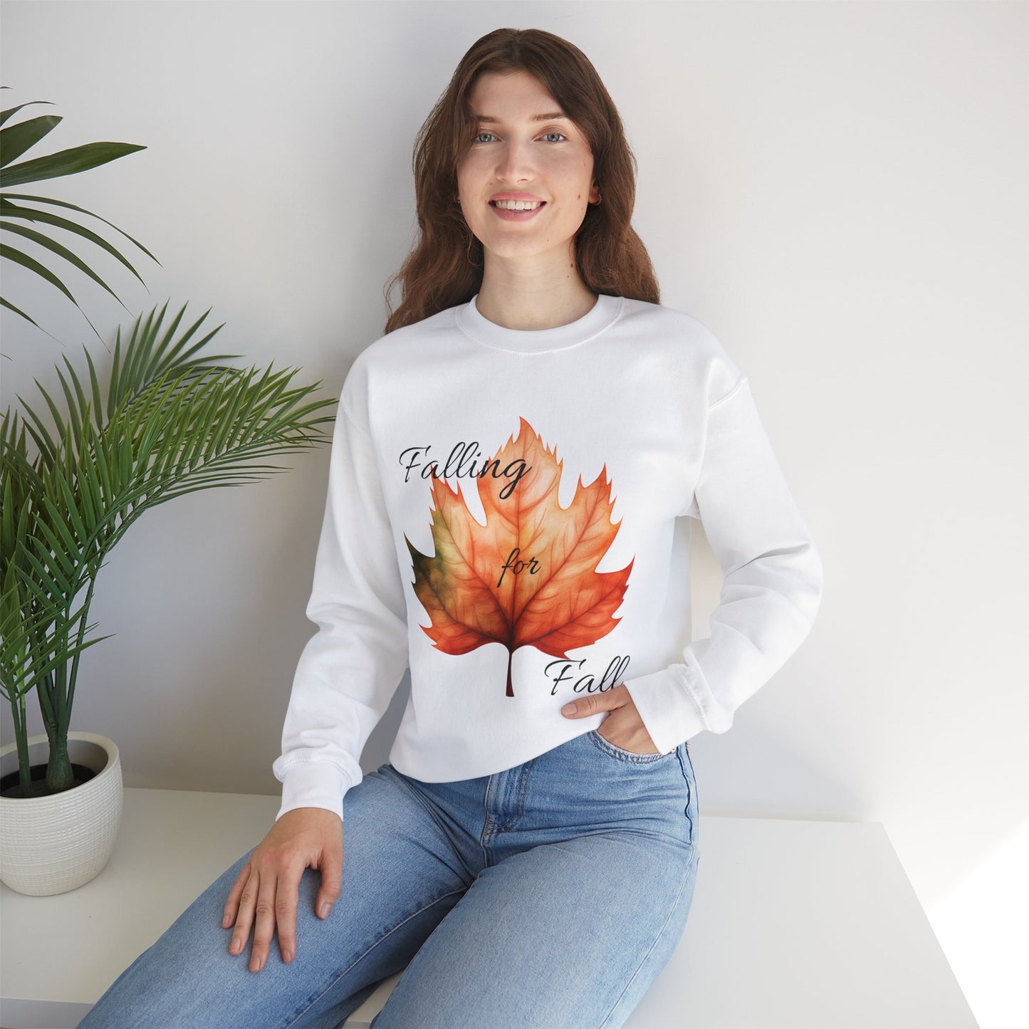 Falling For Fall HD Crewneck Sweatshirt