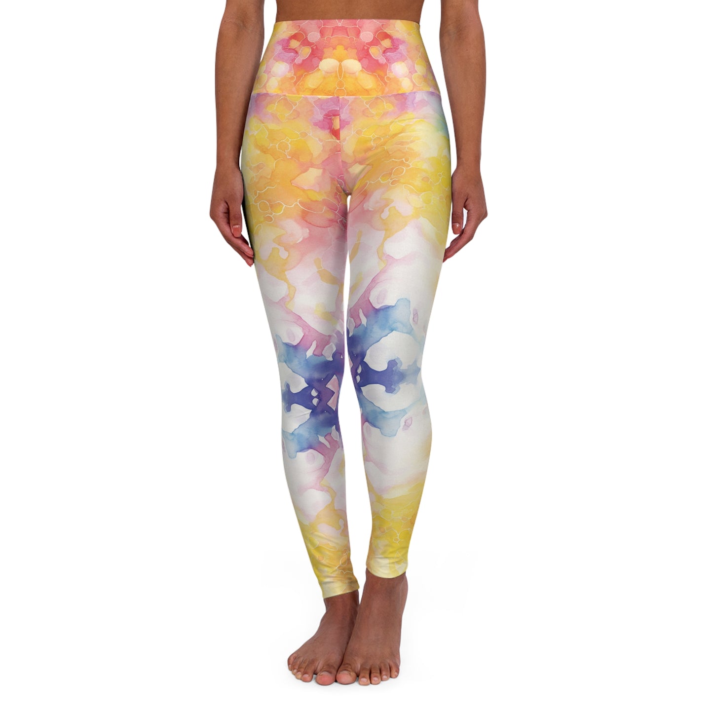 Bright Print High Waist Yoga Leggings