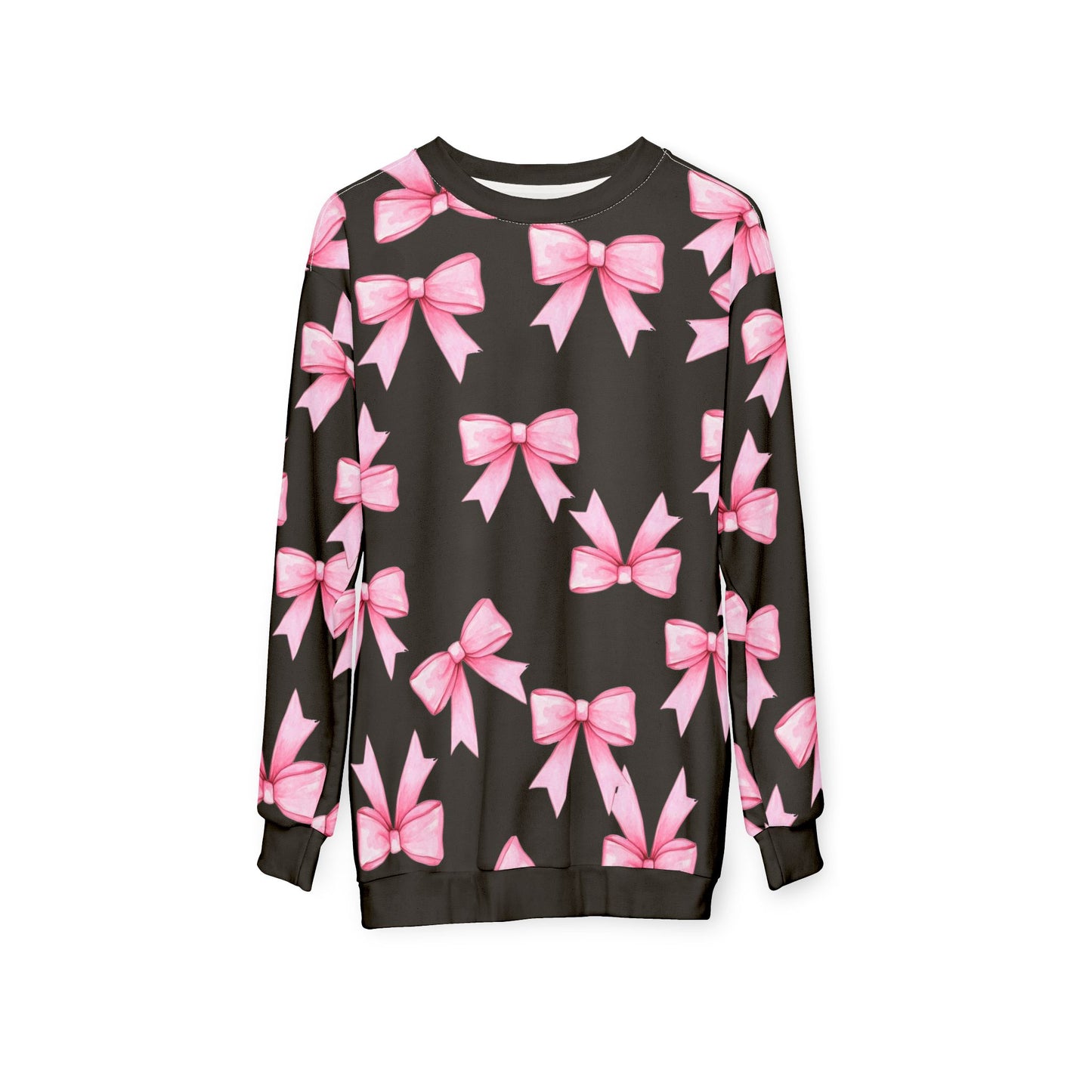 Large Pink Bow Allover HD Graphic Sweatshirt