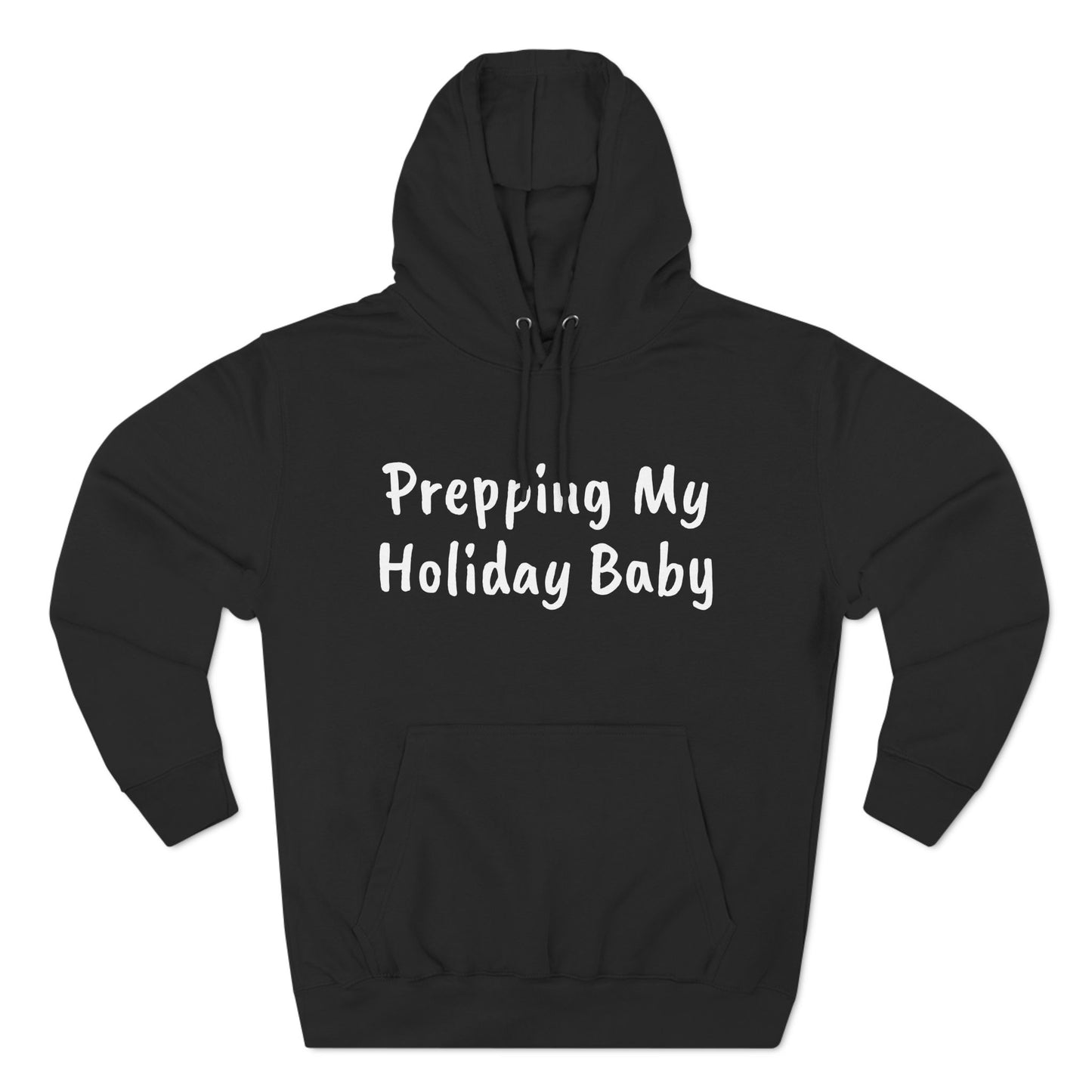 Holiday Food Baby Comic Kitty Shirt Three-Panel Fleece Hoodie