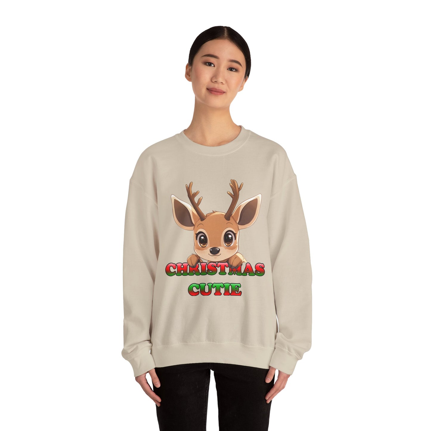 Christmas Cutie Deer Crewneck Sweatshirt