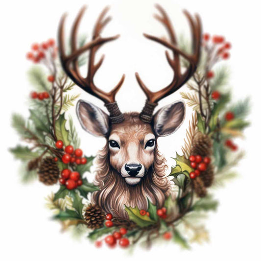 Christmas Deer Wreath- Phase One