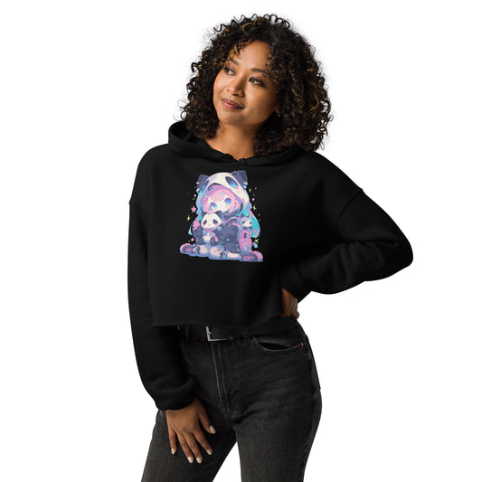 Anime Panda Crop Hoodie